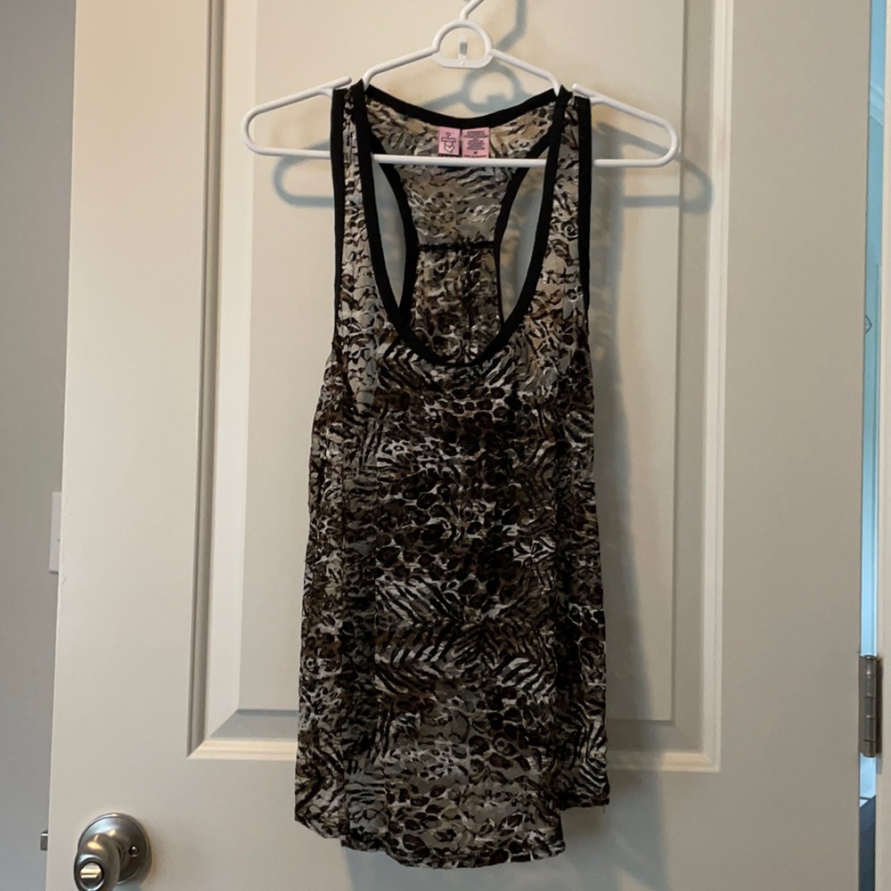 Animal print see through tank!
